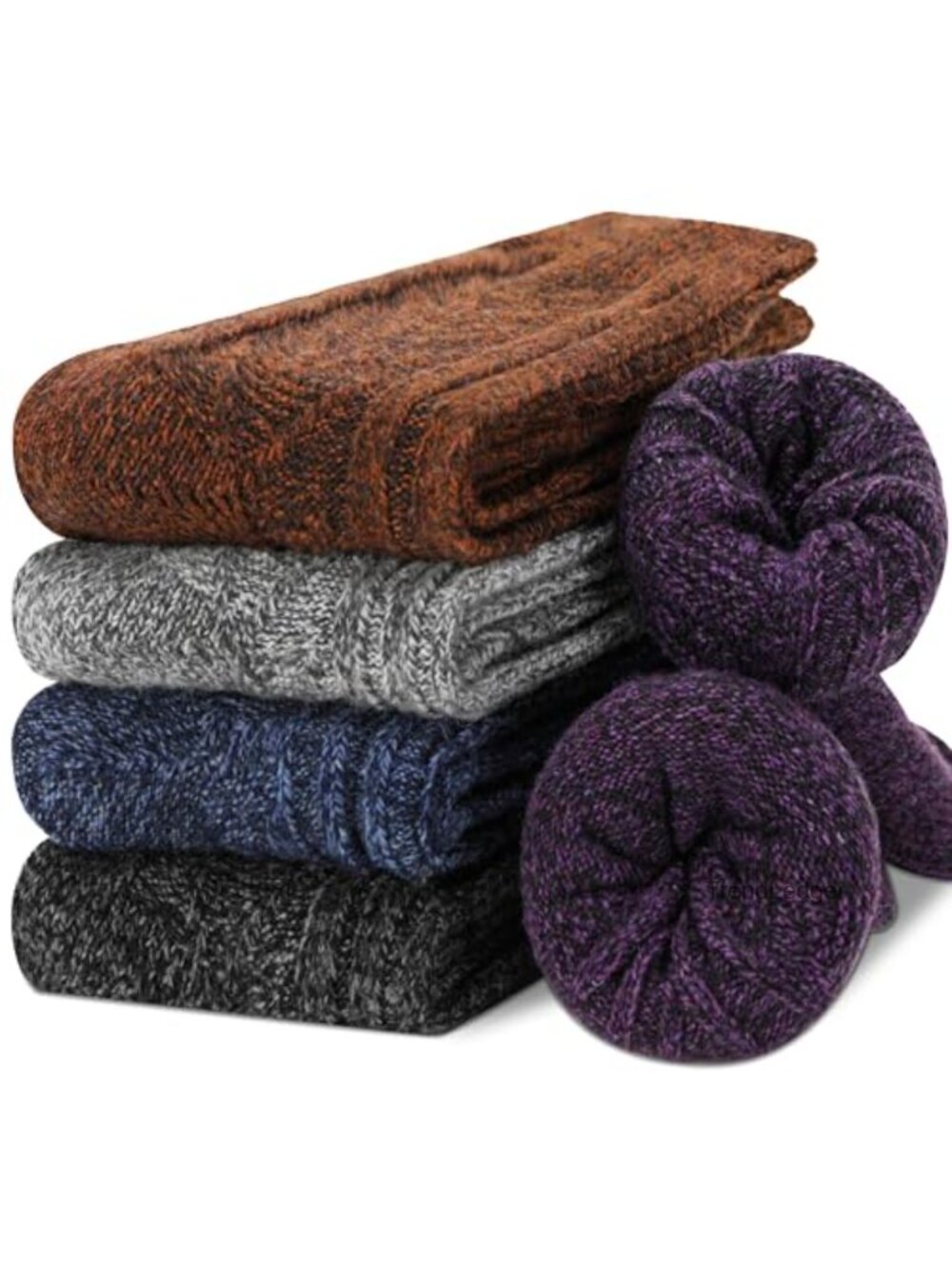 Merino Wool Blend Thermal Crew Hiking Socks